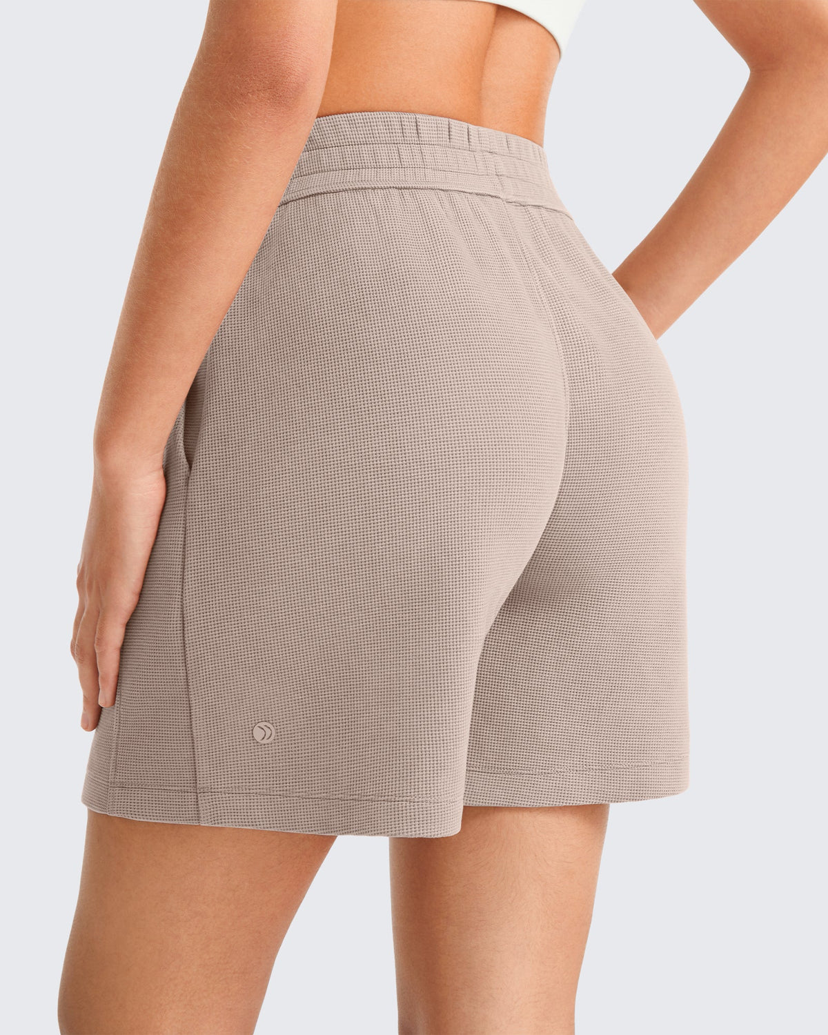 G4Free Waffle Knit 4'' High Waisted Shorts with Pockets