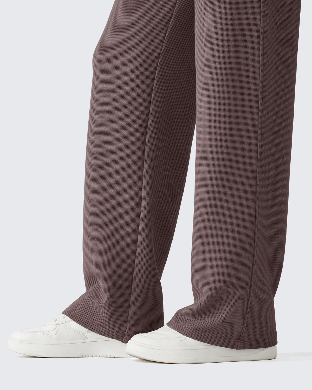 G4Free Waffle Wide Leg Pull On Dress Pants High Waisted Stretchy
