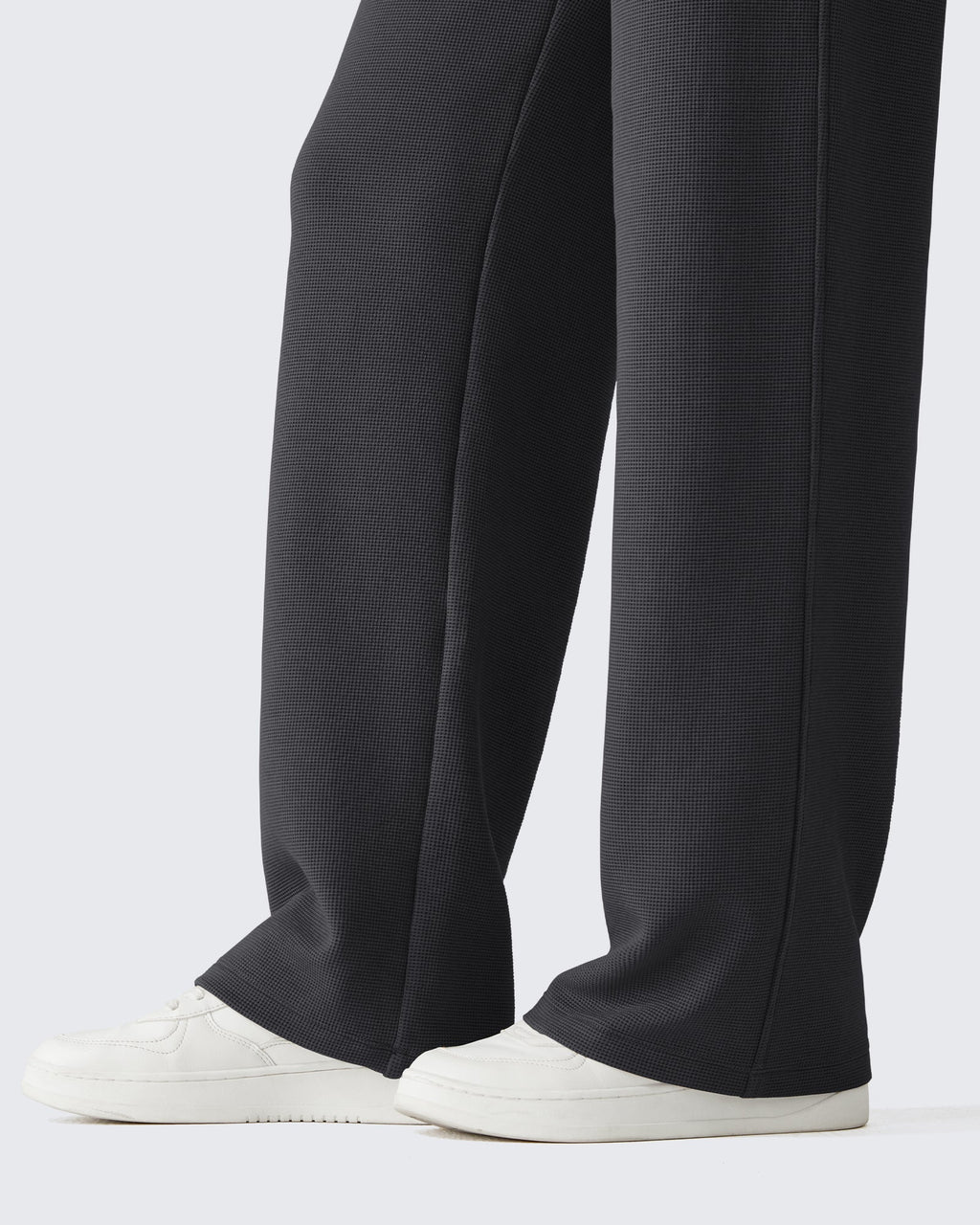 G4Free Waffle Wide Leg Pull On Dress Pants High Waisted Stretchy