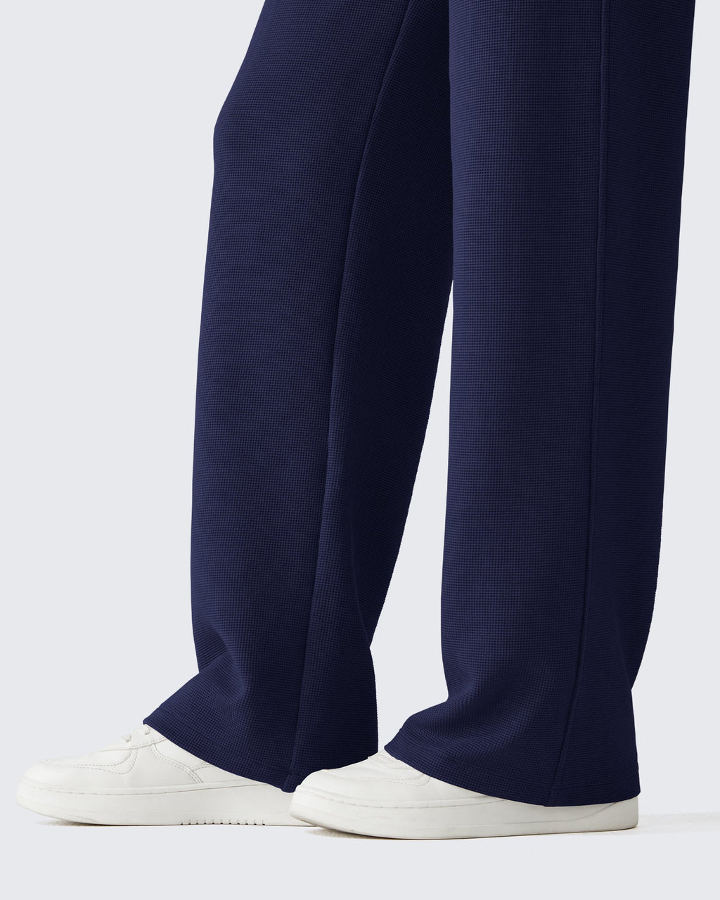 G4Free Waffle Wide Leg Pull On Dress Pants High Waisted Stretchy
