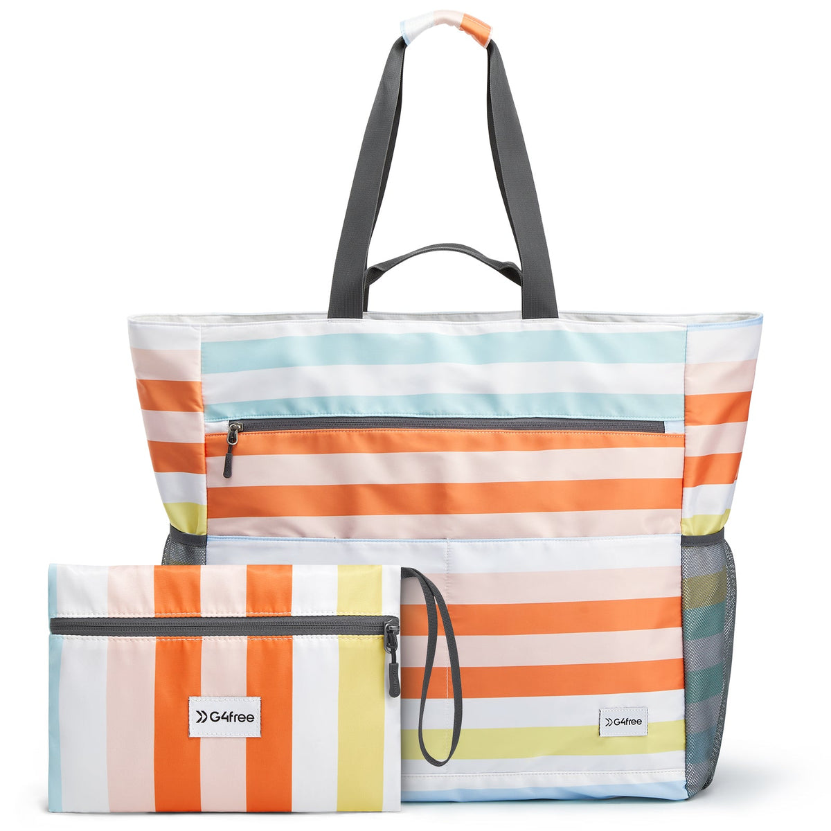 G4Free Waterproof Sandproof Beach Tote Bag for Women Large Capacity Foldable