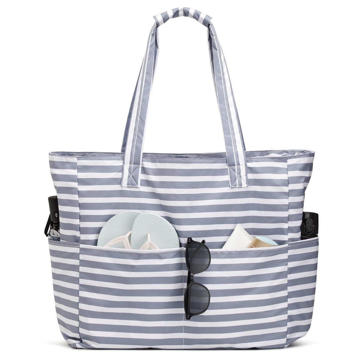 Large Foldable Waterproof Sandproof Beach Tote Bag with Zipper