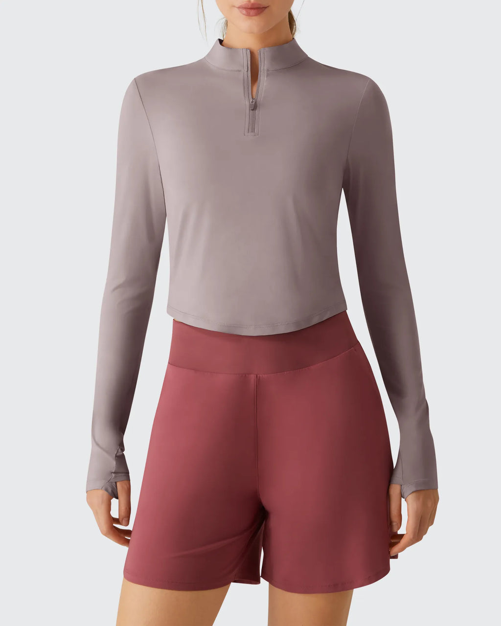 Lightbreeze UPF 50+ Sun Thumbholes Quater Zip Shirts