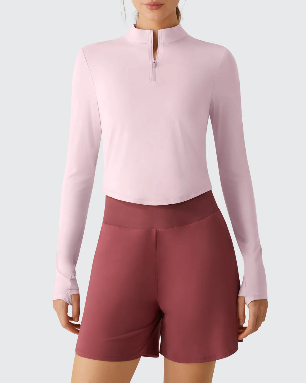Lightbreeze UPF 50+ Sun Thumbholes Quater Zip Shirts