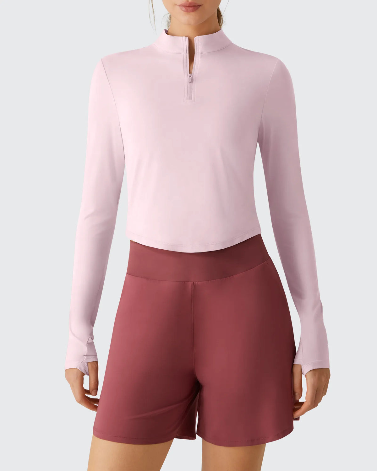 Lightbreeze UPF 50+ Sun Thumbholes Quater Zip Shirts