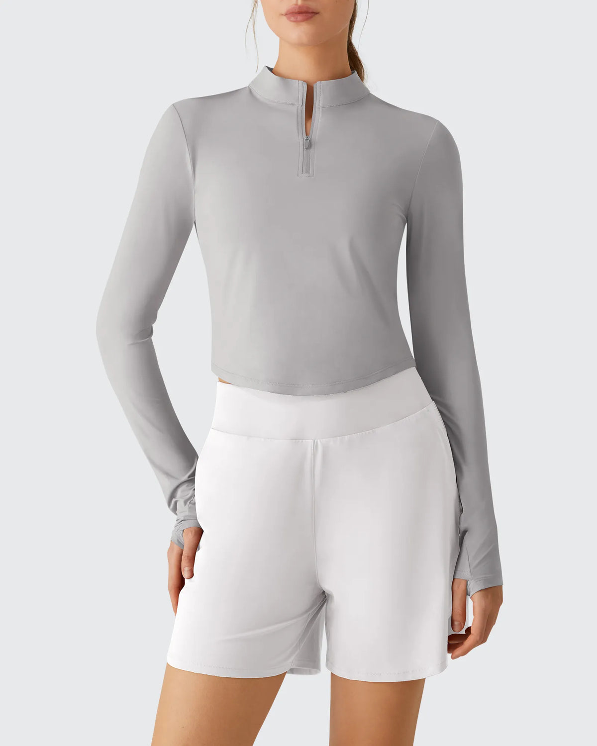 Lightbreeze UPF 50+ Sun Thumbholes Quater Zip Shirts