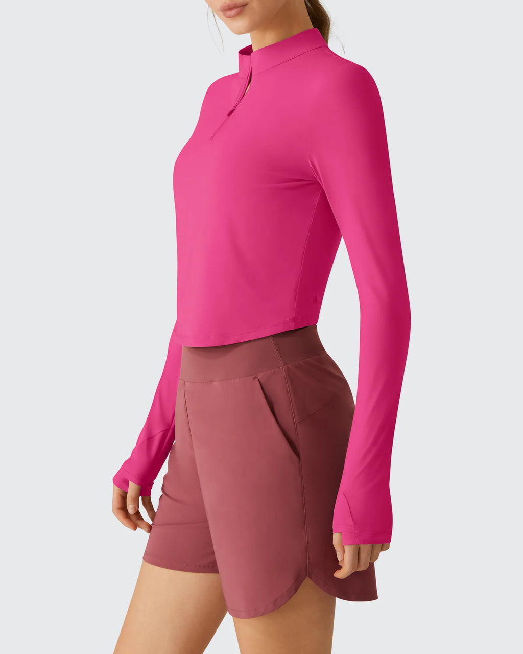 Lightbreeze UPF 50+ Sun Thumbholes Quater Zip Shirts