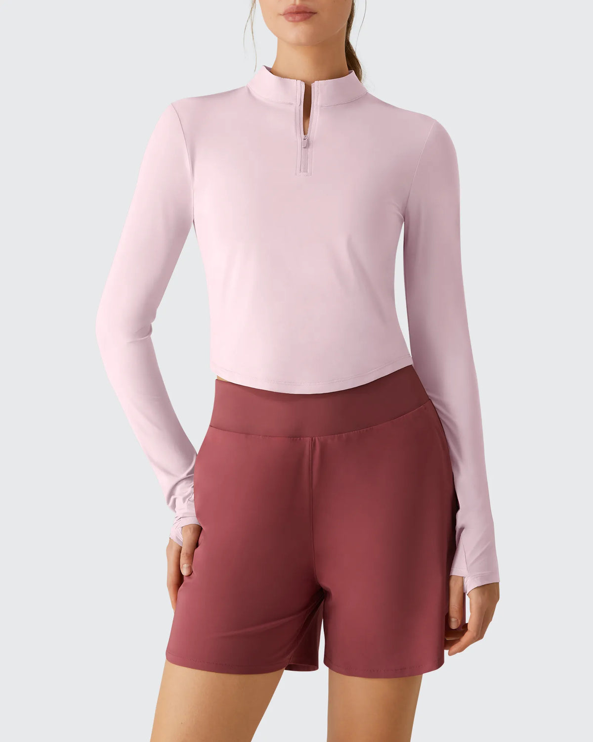 Lightbreeze UPF 50+ Sun Thumbholes Quater Zip Shirts