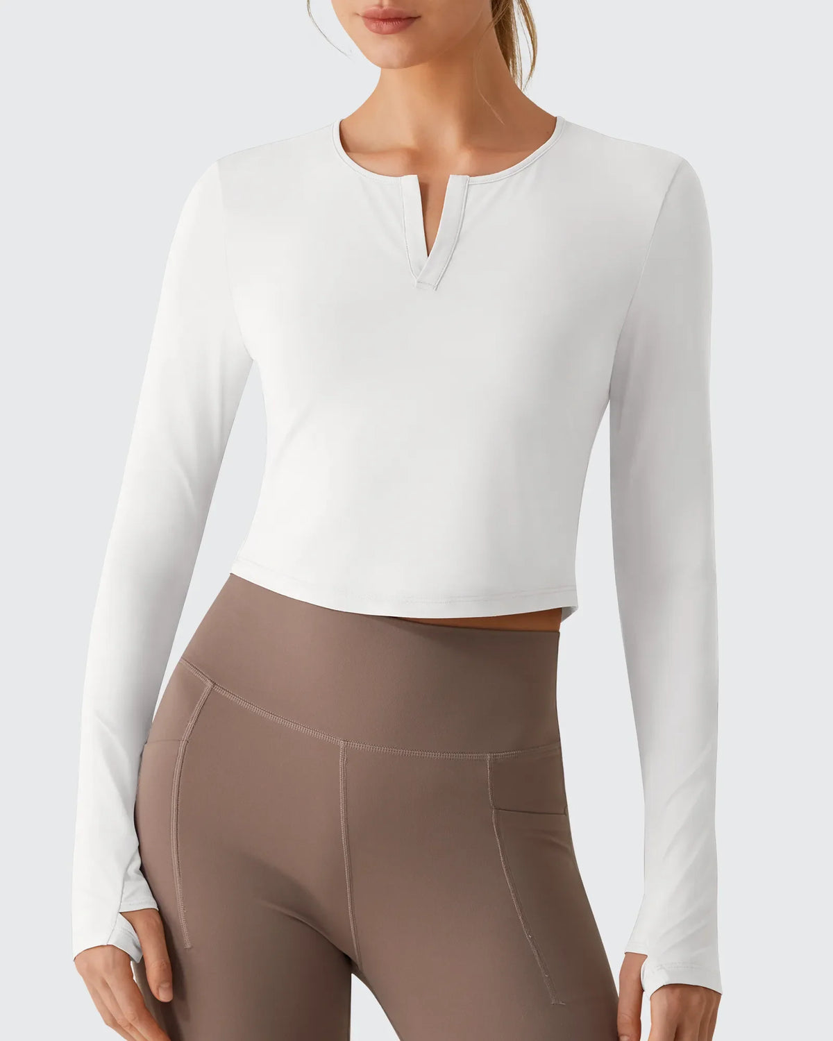 Lightbreeze V Neck UPF 50+ Thumbholes Long Sleeve
