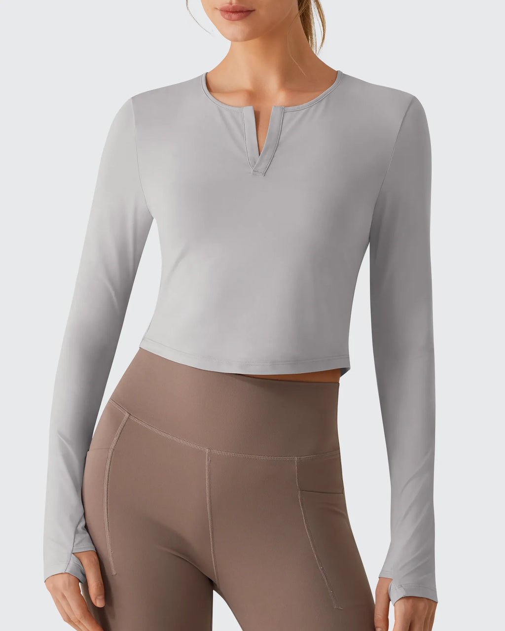 Lightbreeze V Neck UPF 50+ Thumbholes Long Sleeve