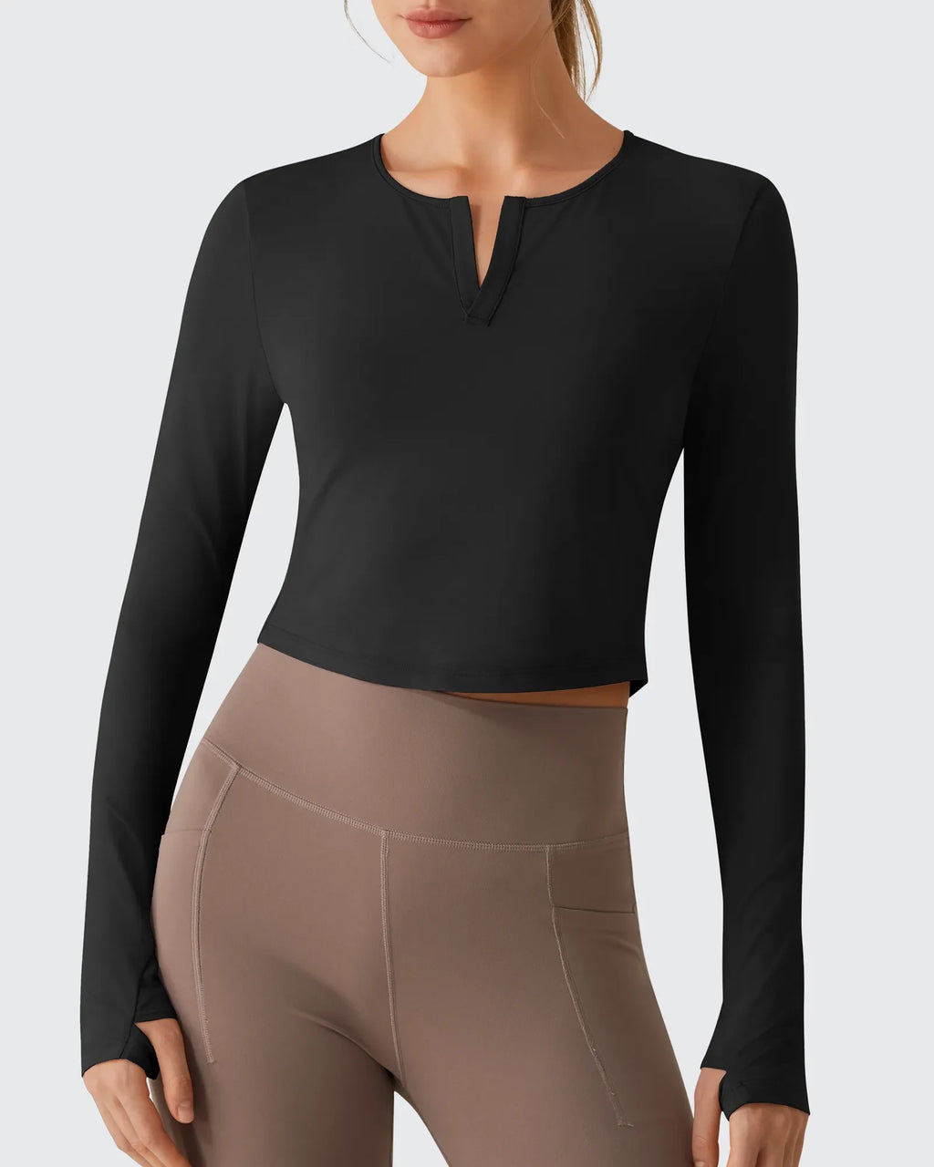 Lightbreeze V Neck UPF 50+ Thumbholes Long Sleeve