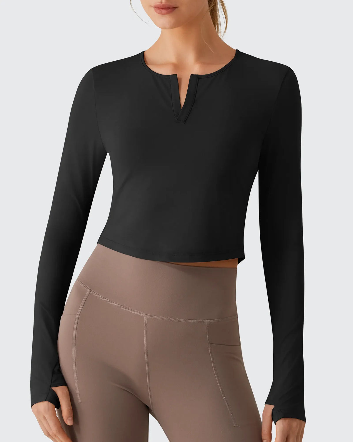 Lightbreeze V Neck UPF 50+ Thumbholes Long Sleeve