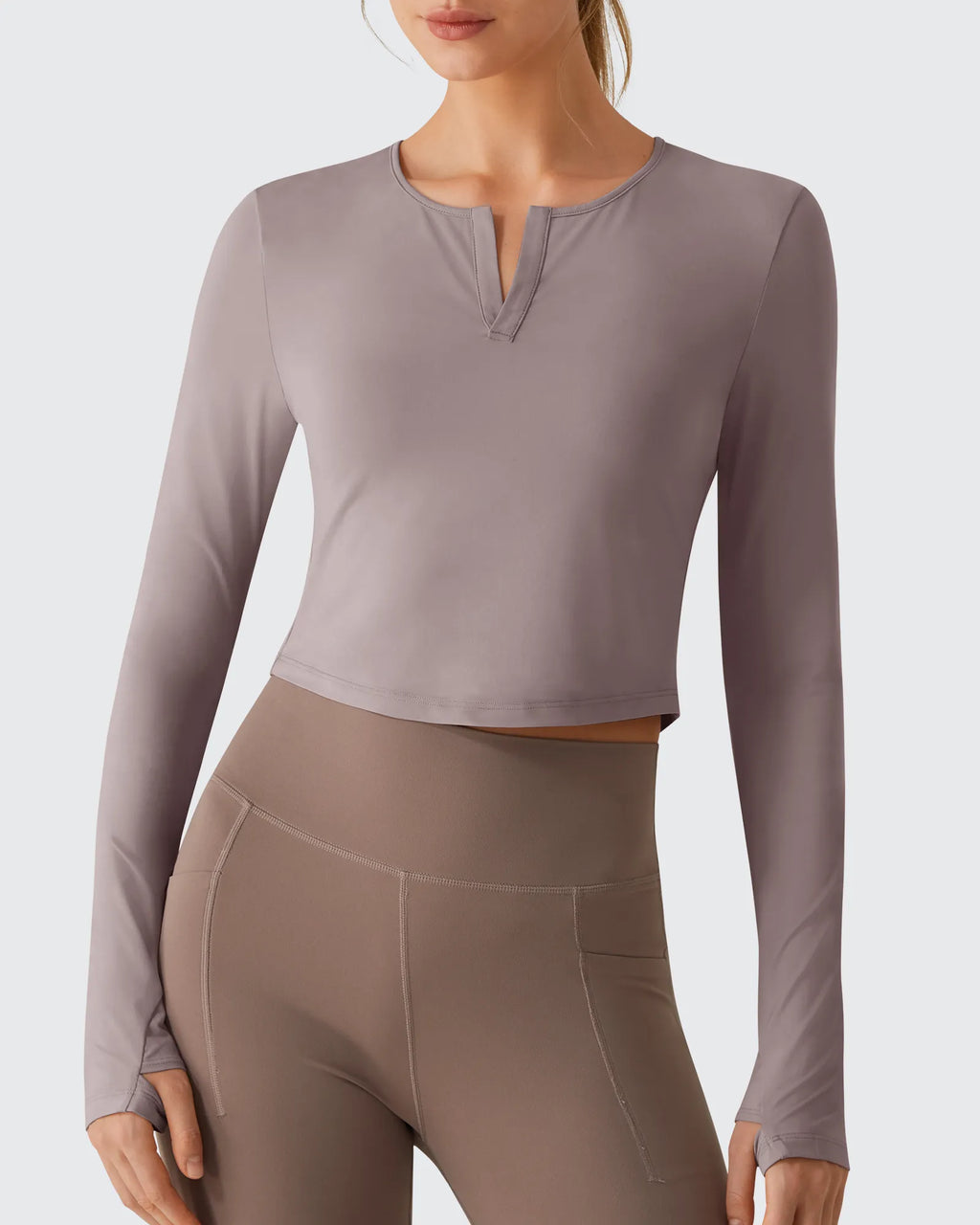 Lightbreeze V Neck UPF 50+ Thumbholes Long Sleeve