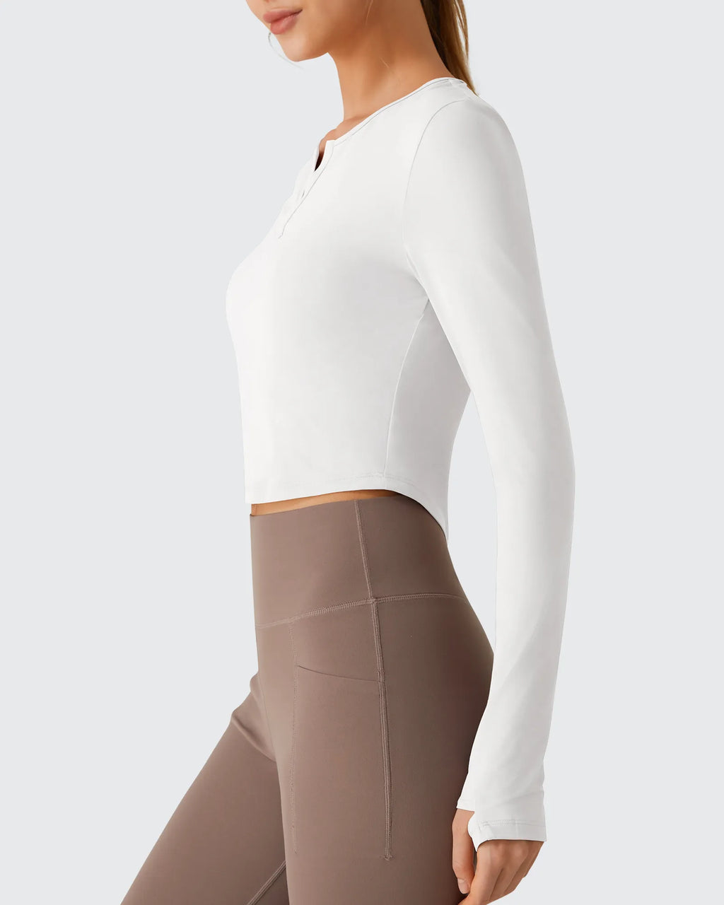Lightbreeze V Neck UPF 50+ Thumbholes Long Sleeve