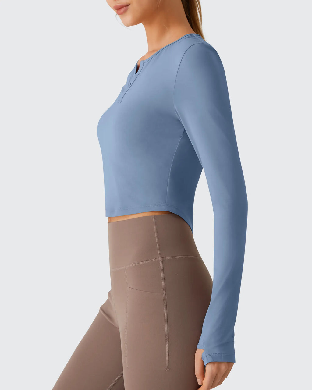 Lightbreeze V Neck UPF 50+ Thumbholes Long Sleeve