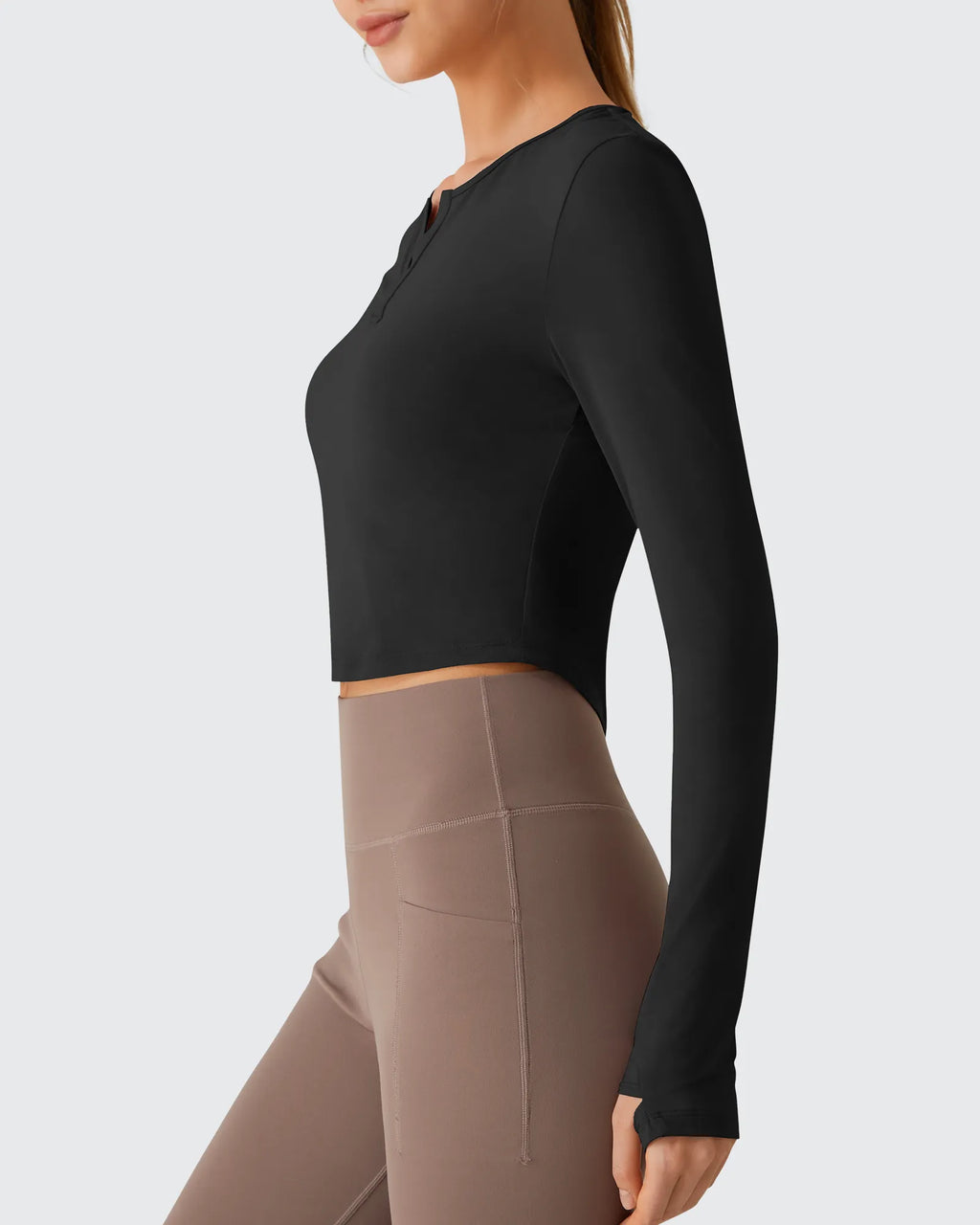 Lightbreeze V Neck UPF 50+ Thumbholes Long Sleeve