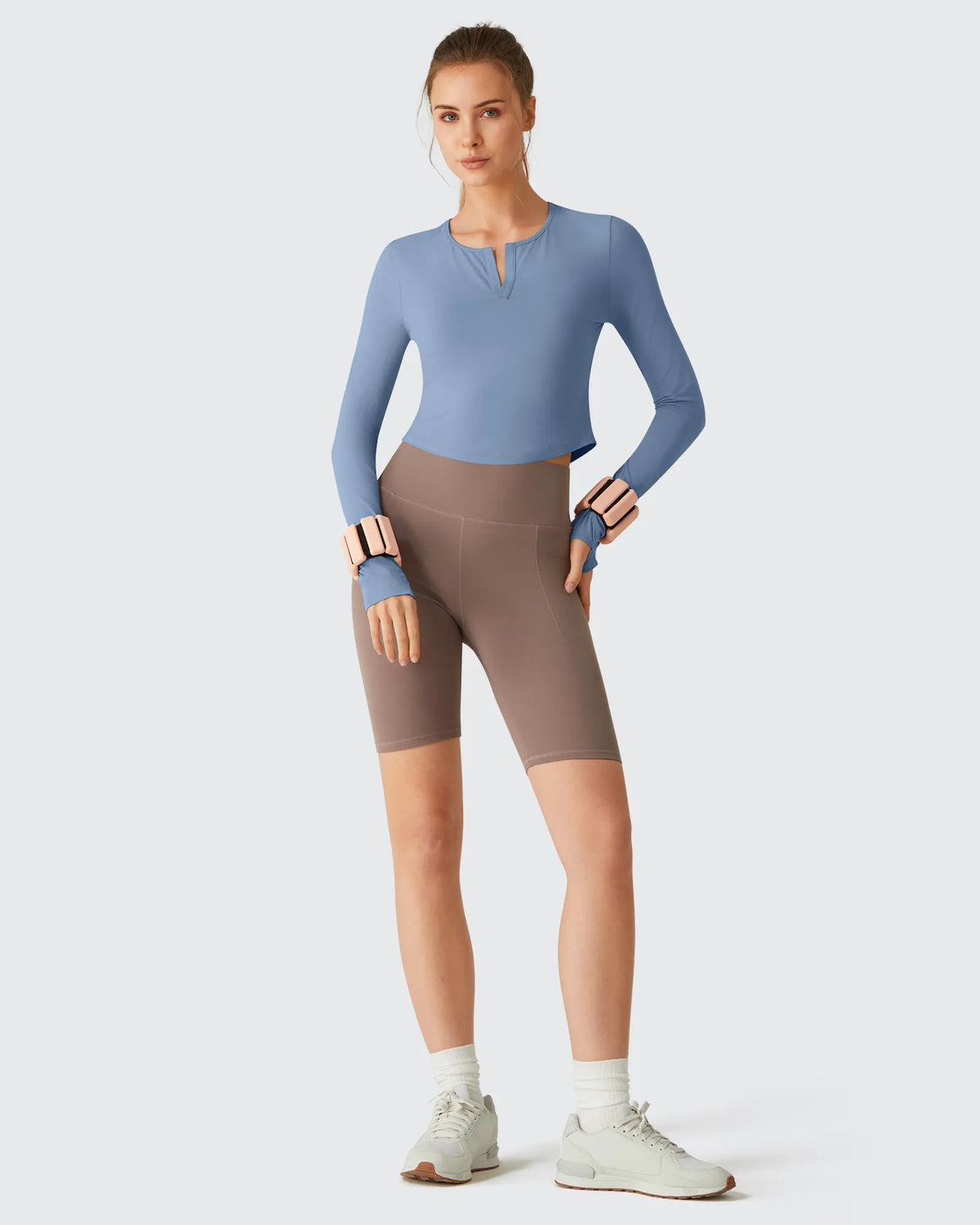 Lightbreeze V Neck UPF 50+ Thumbholes Long Sleeve