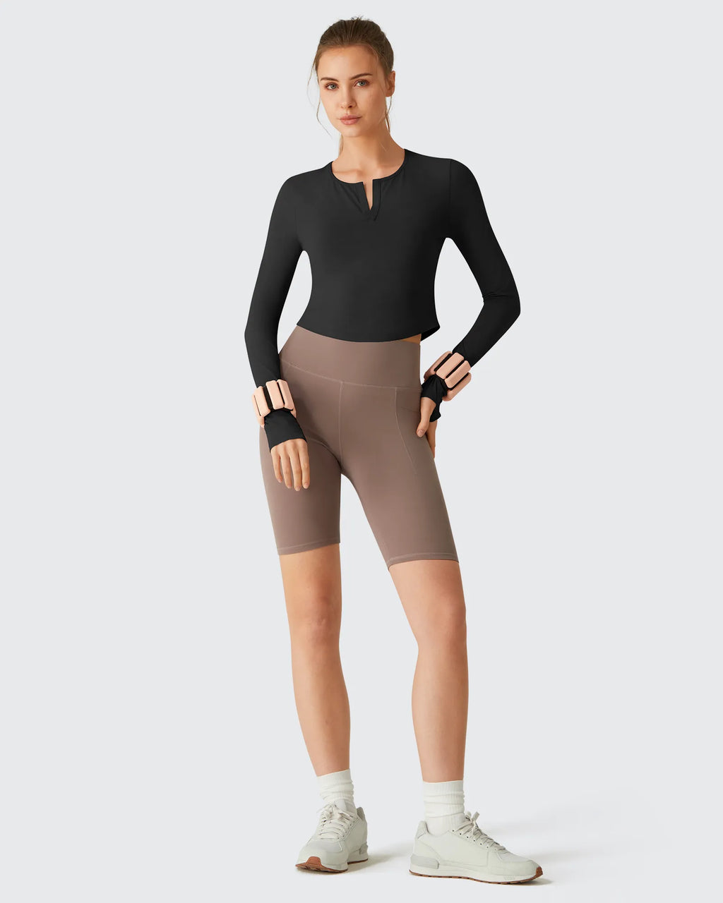 Lightbreeze V Neck UPF 50+ Thumbholes Long Sleeve