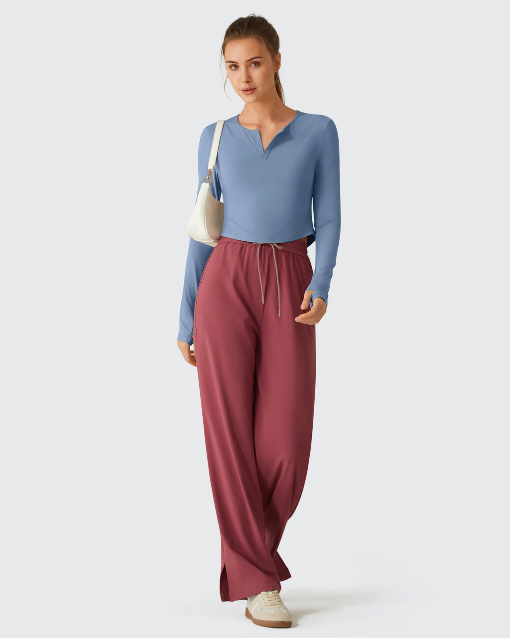 Lightbreeze V Neck UPF 50+ Thumbholes Long Sleeve