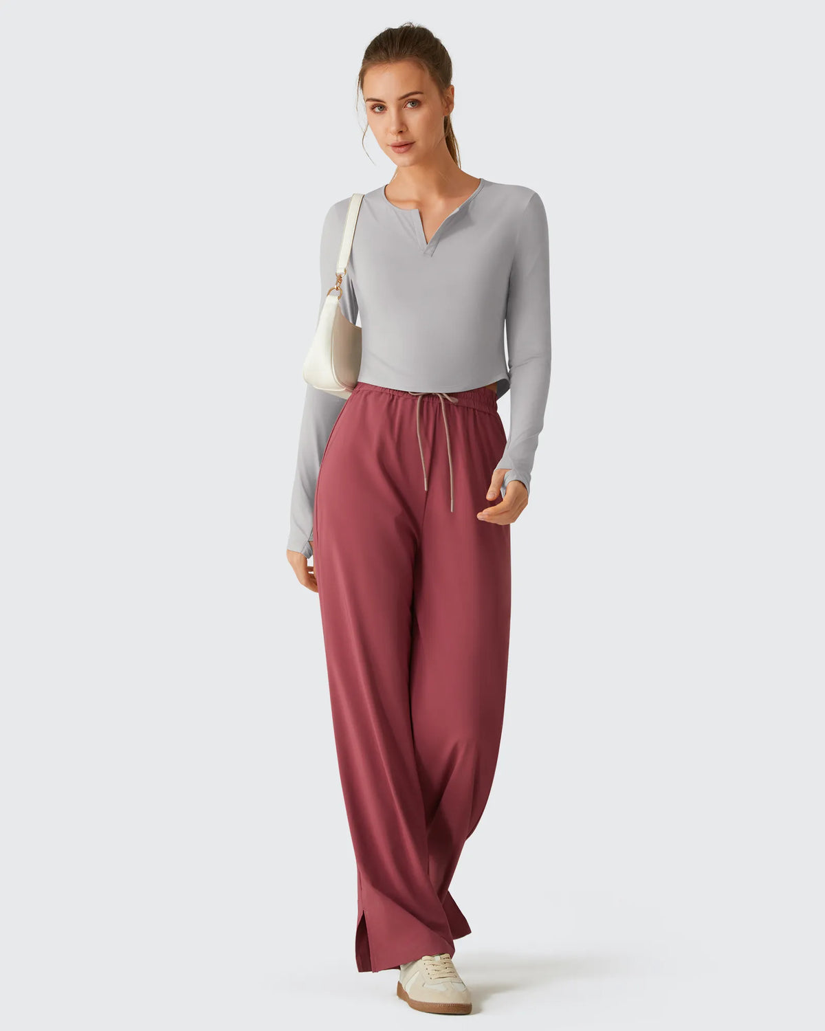 Lightbreeze V Neck UPF 50+ Thumbholes Long Sleeve