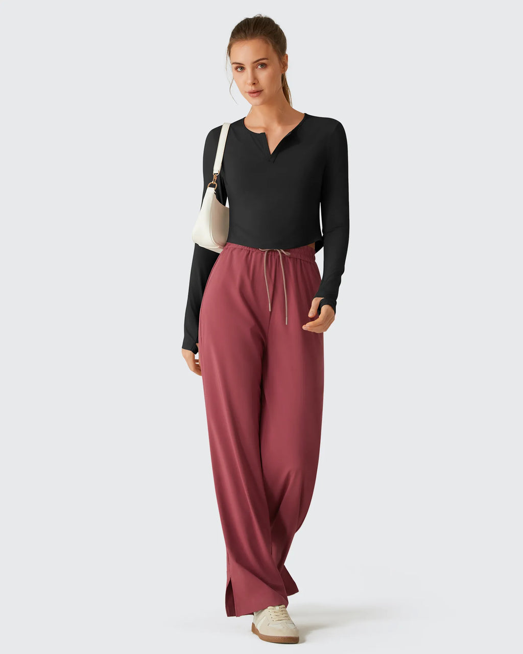 Lightbreeze V Neck UPF 50+ Thumbholes Long Sleeve
