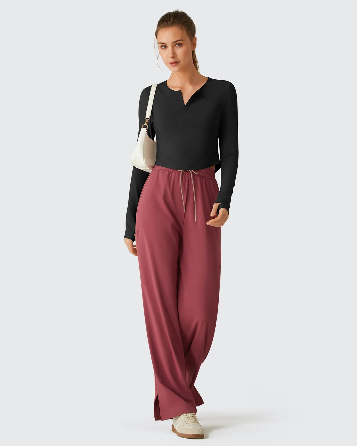 Lightbreeze V Neck UPF 50+ Thumbholes Long Sleeve