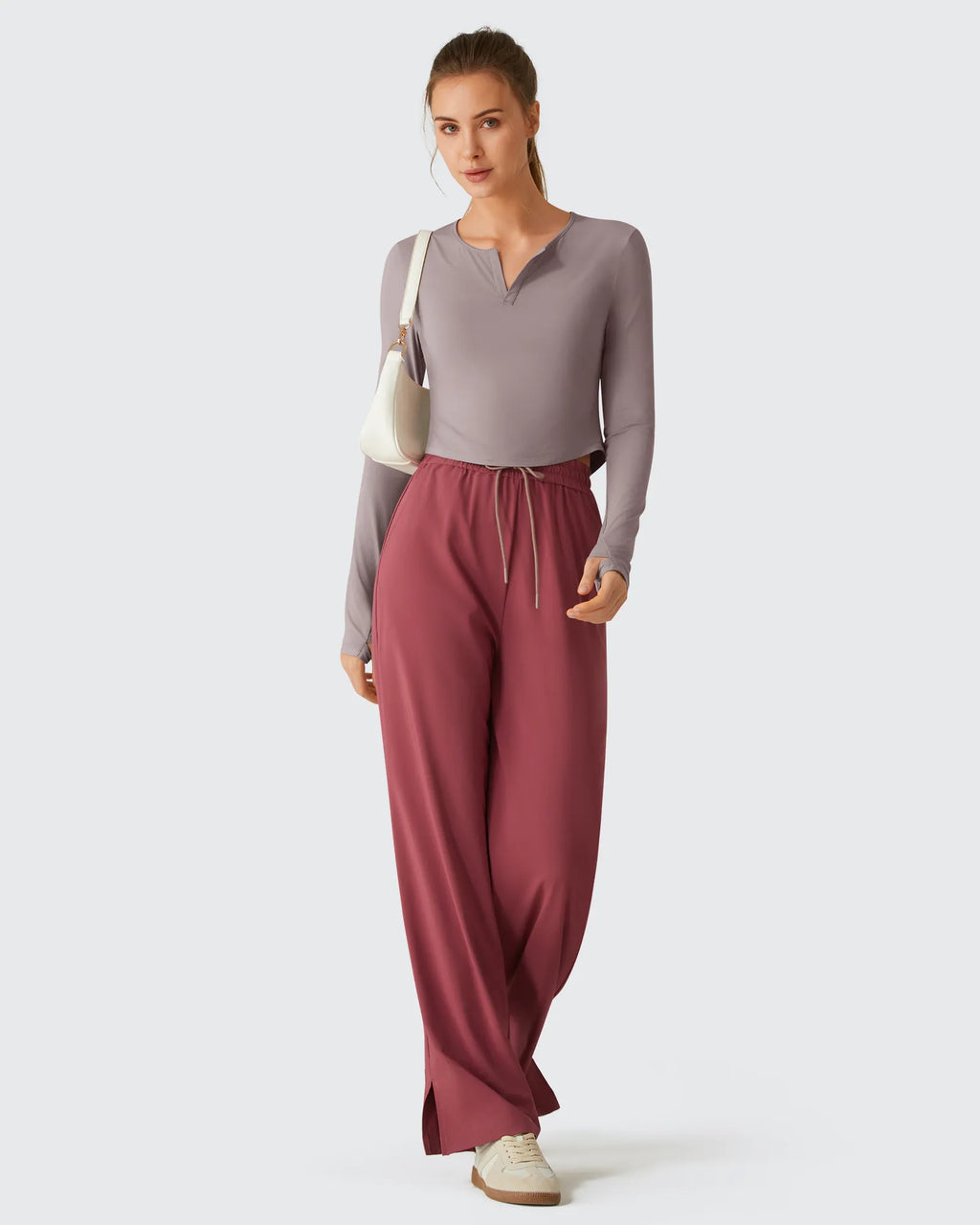 Lightbreeze V Neck UPF 50+ Thumbholes Long Sleeve