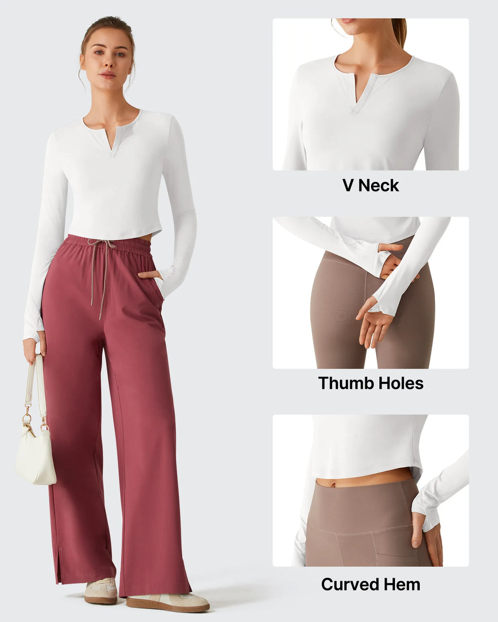 Lightbreeze V Neck UPF 50+ Thumbholes Long Sleeve