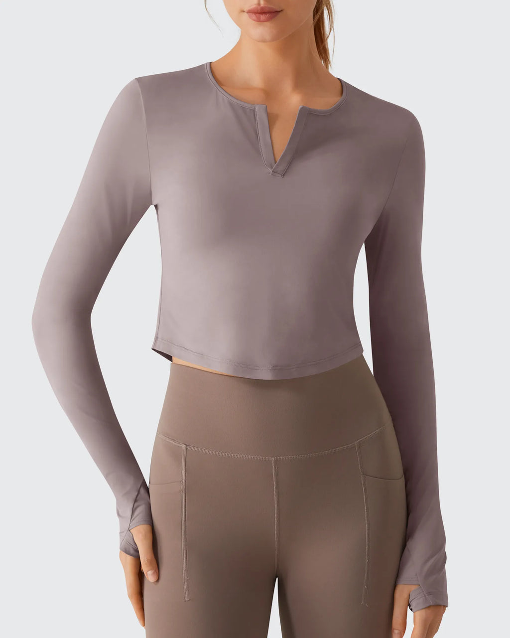 Lightbreeze V Neck UPF 50+ Thumbholes Long Sleeve