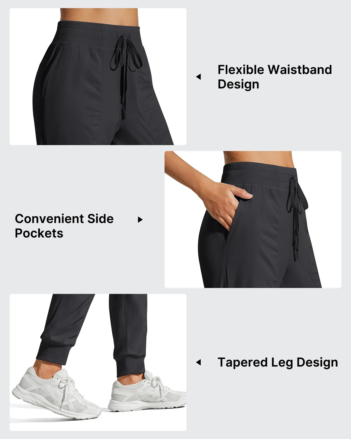 Lightweight Ankle Cuffs Drawstring Track Pants