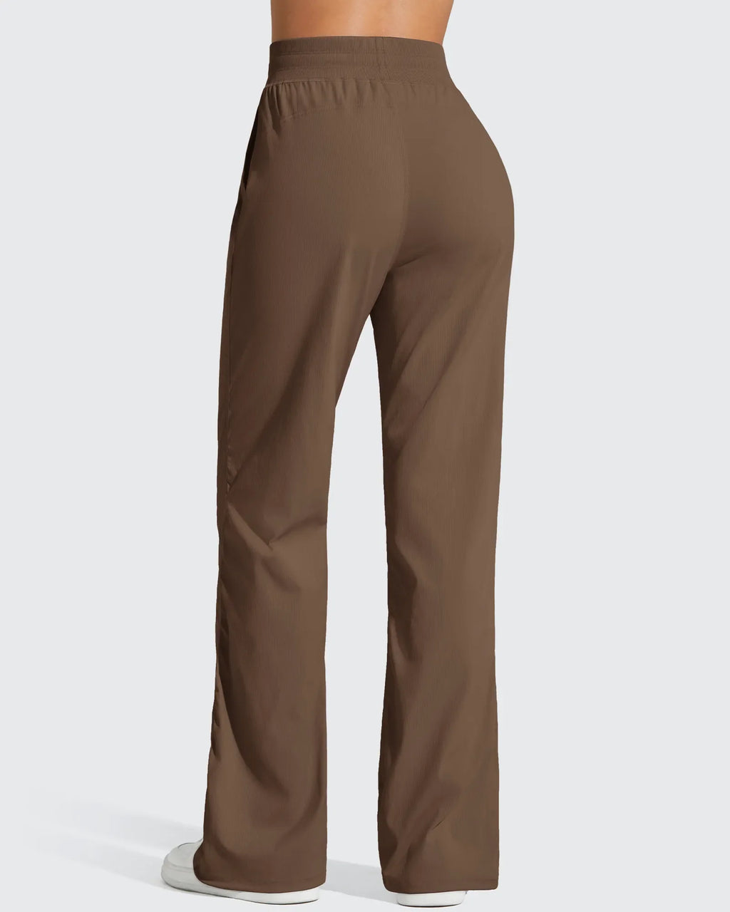 Lightweight Straight Leg Ruched Drawstring Joggers