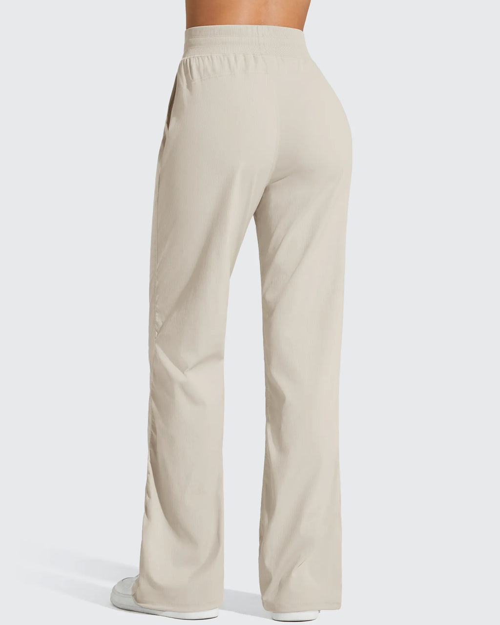 Lightweight Straight Leg Ruched Drawstring Joggers