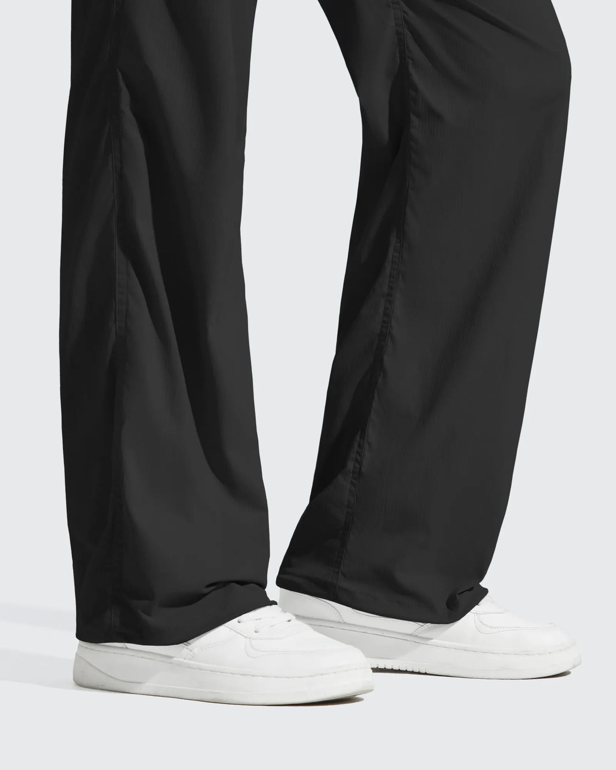 Lightweight Straight Leg Ruched Drawstring Joggers