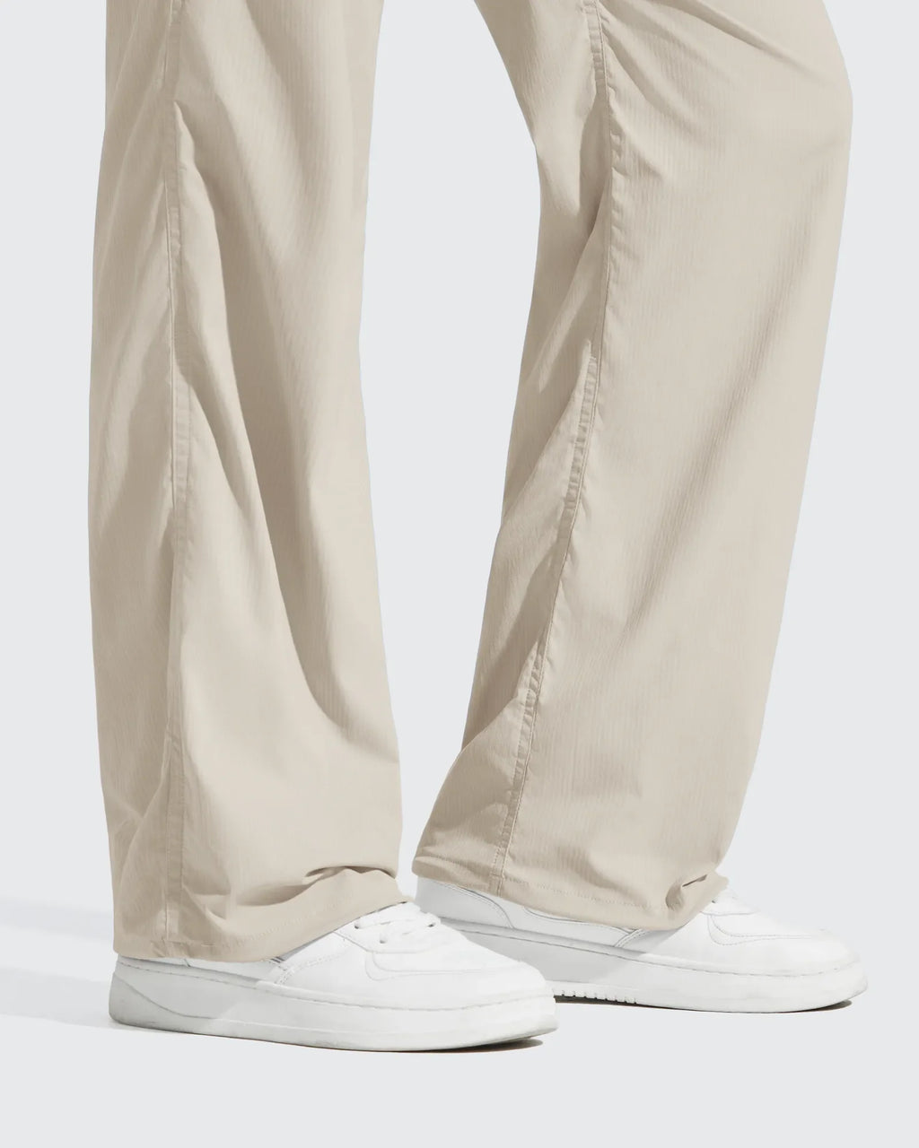 Lightweight Straight Leg Ruched Drawstring Joggers