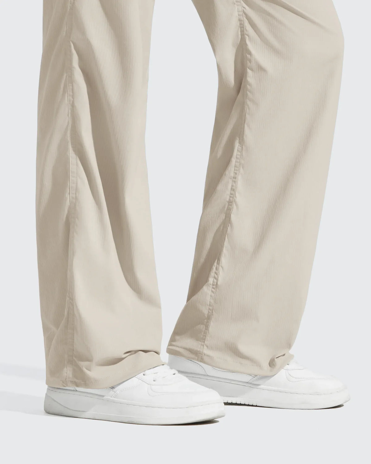 Lightweight Straight Leg Ruched Drawstring Joggers