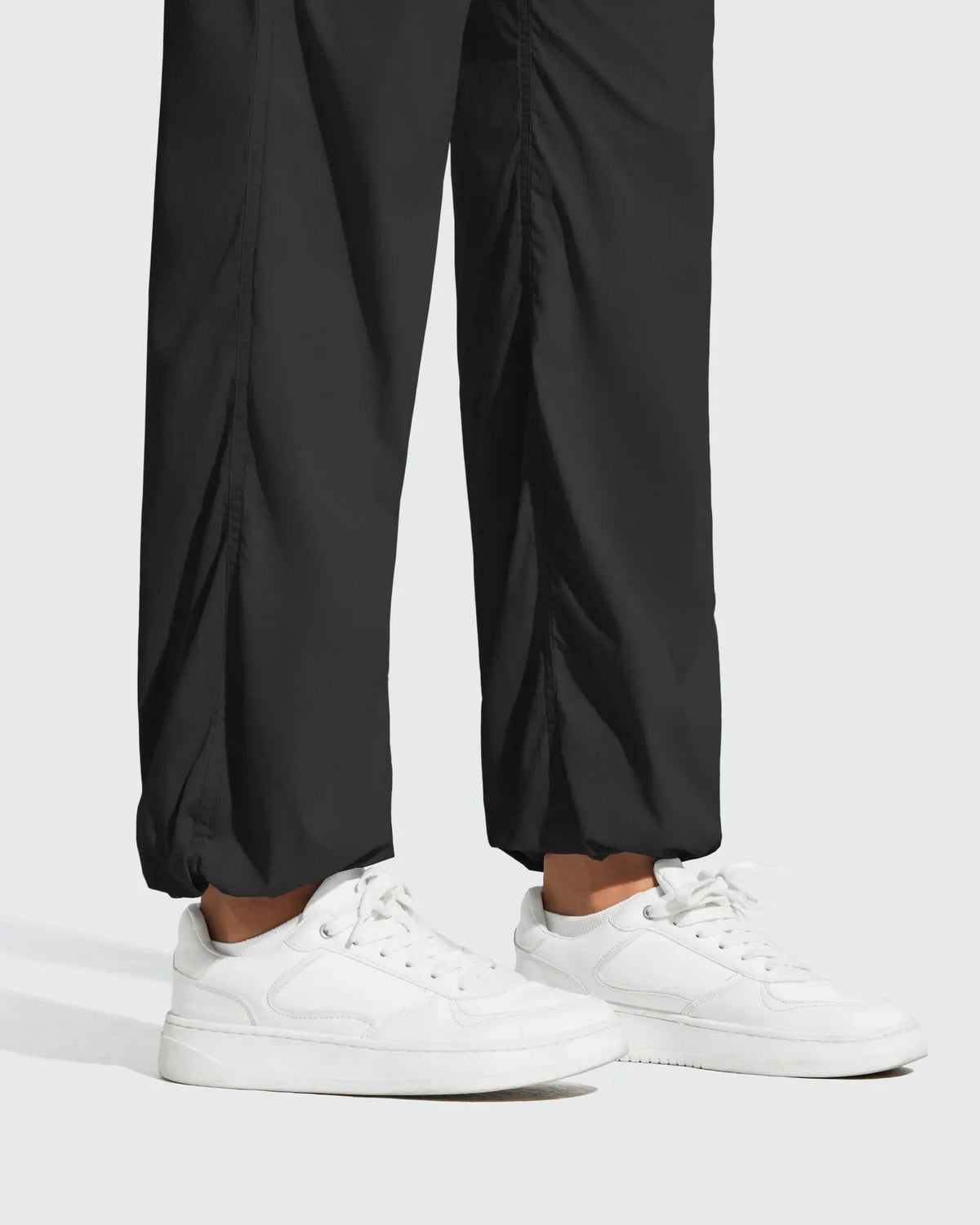 Lightweight Straight Leg Ruched Drawstring Joggers