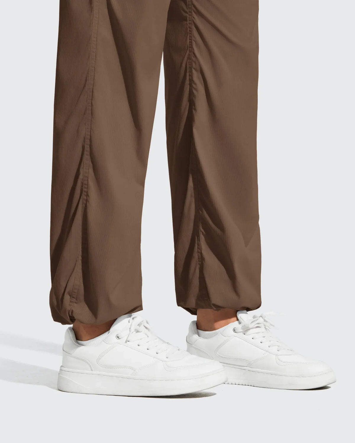 Lightweight Straight Leg Ruched Drawstring Joggers