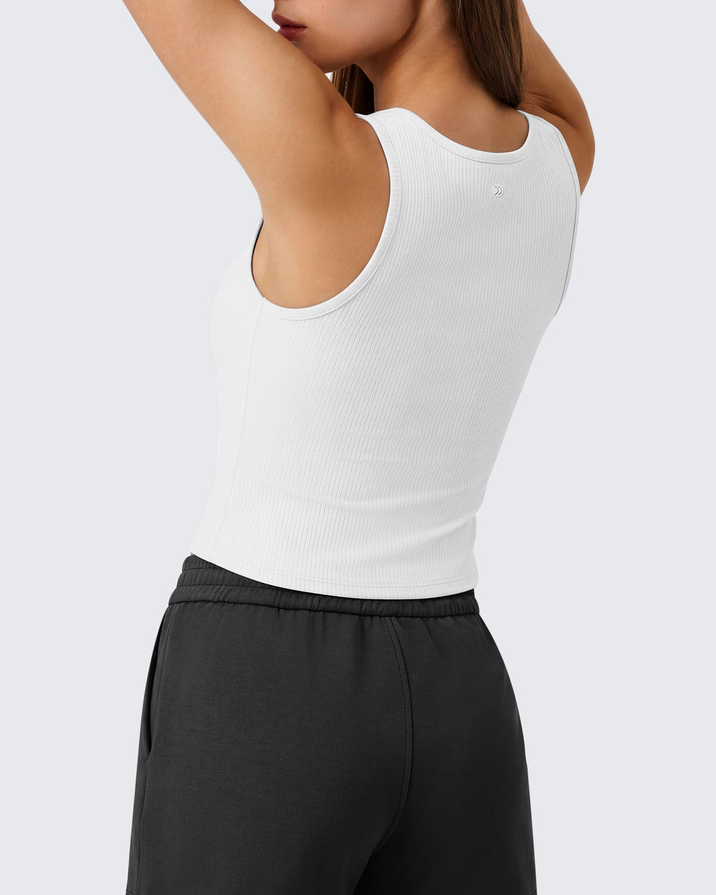 Neck Sleeveless Crop Tops G4Free Ribbed Cropped Henley Tank Top