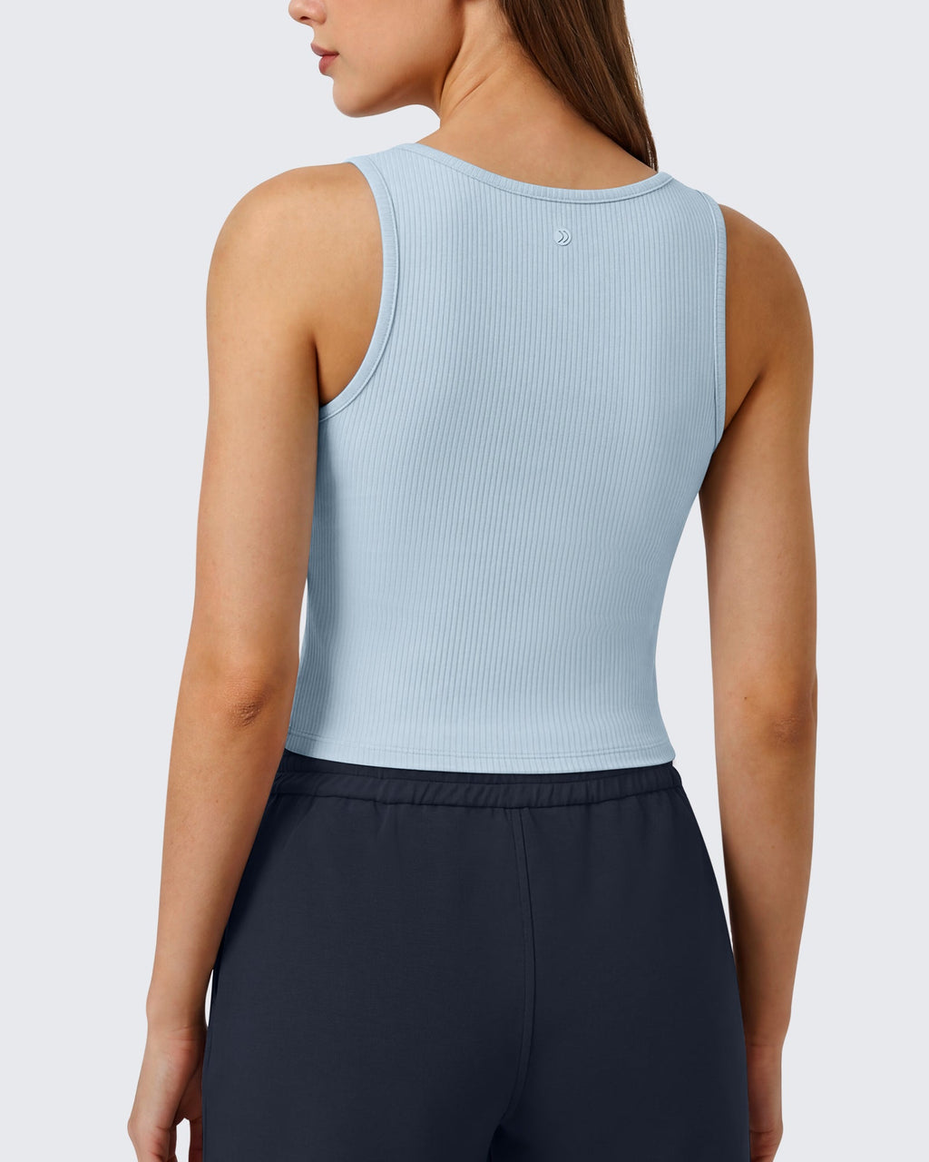 Neck Sleeveless Crop Tops G4Free Ribbed Cropped Henley Tank Top