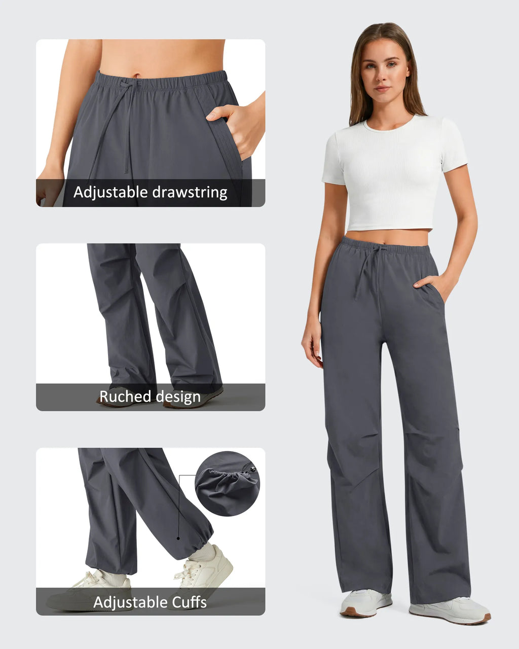 Quick Dry UPF 50+ Water Resistant Hiking Parachute Pants