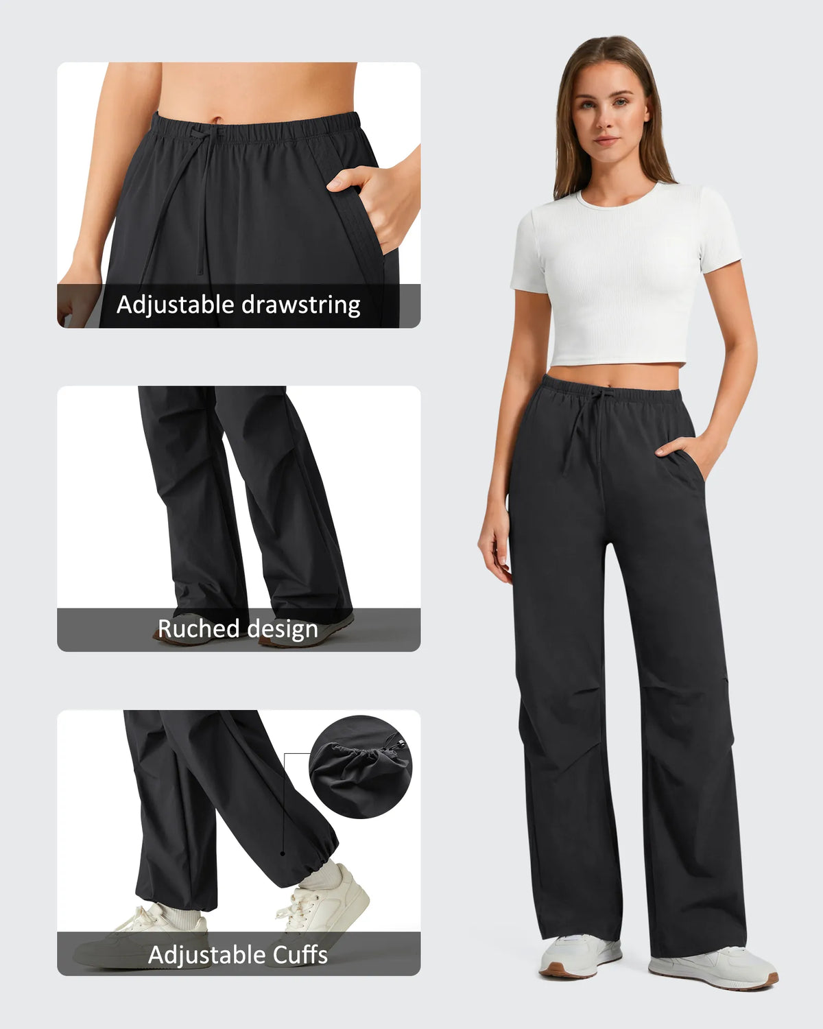 Quick Dry UPF 50+ Water Resistant Hiking Parachute Pants