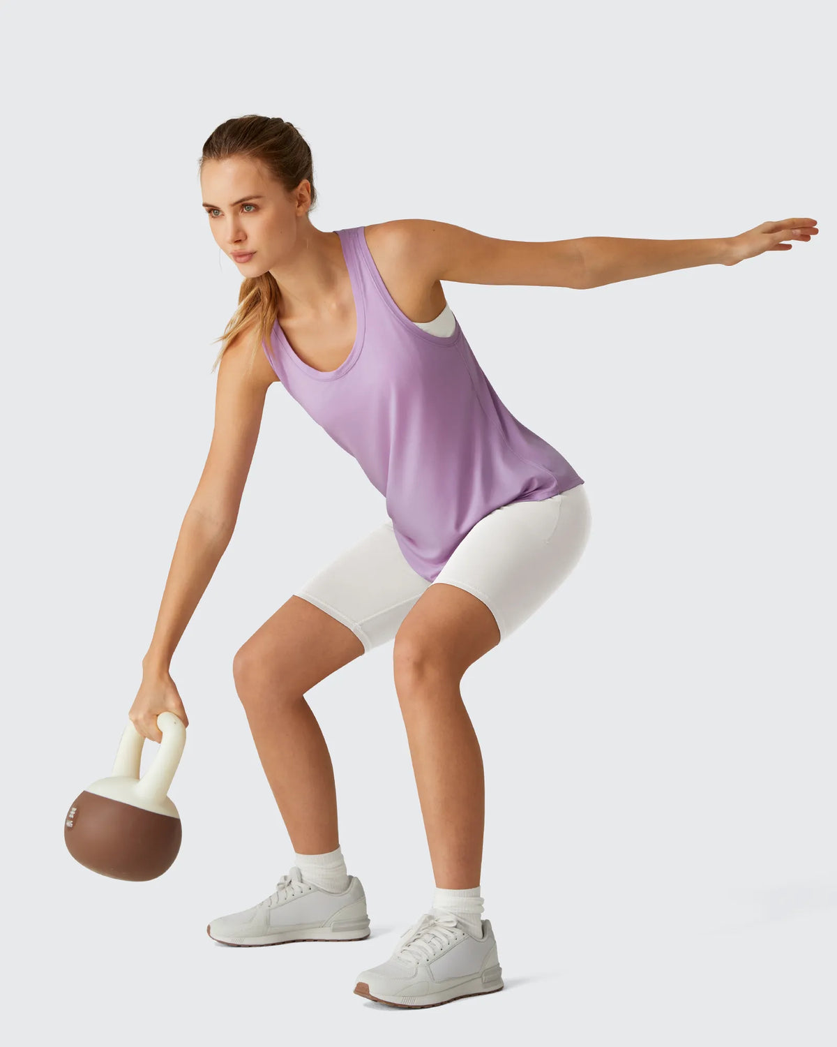 Racerback Hip Length Scoop Neck Muscle Tank Tops