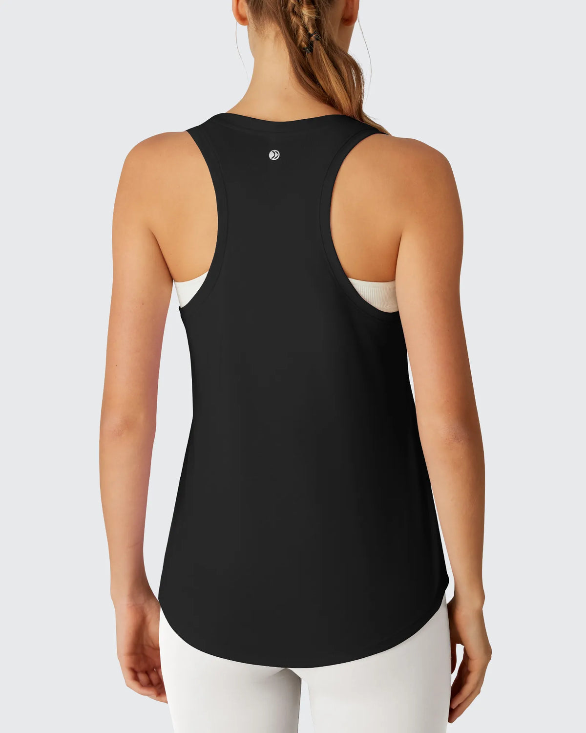 Racerback Hip Length Scoop Neck Muscle Tank Tops