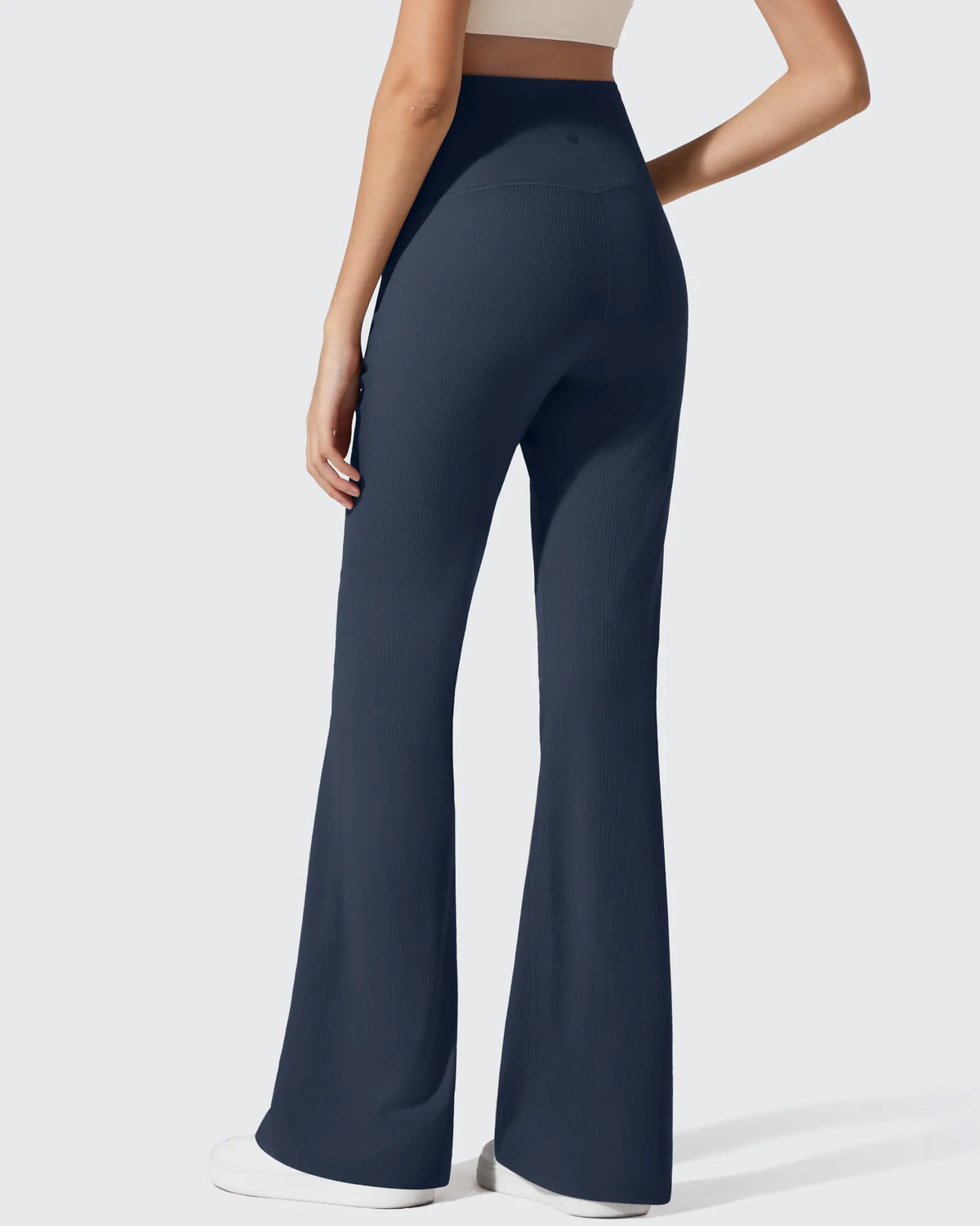 Ribbed Maternity Flare Yoga Pants with Pockets