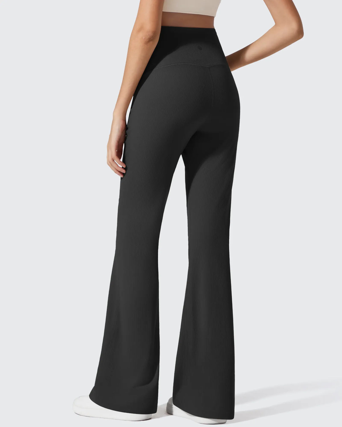 Ribbed Maternity Flare Yoga Pants with Pockets