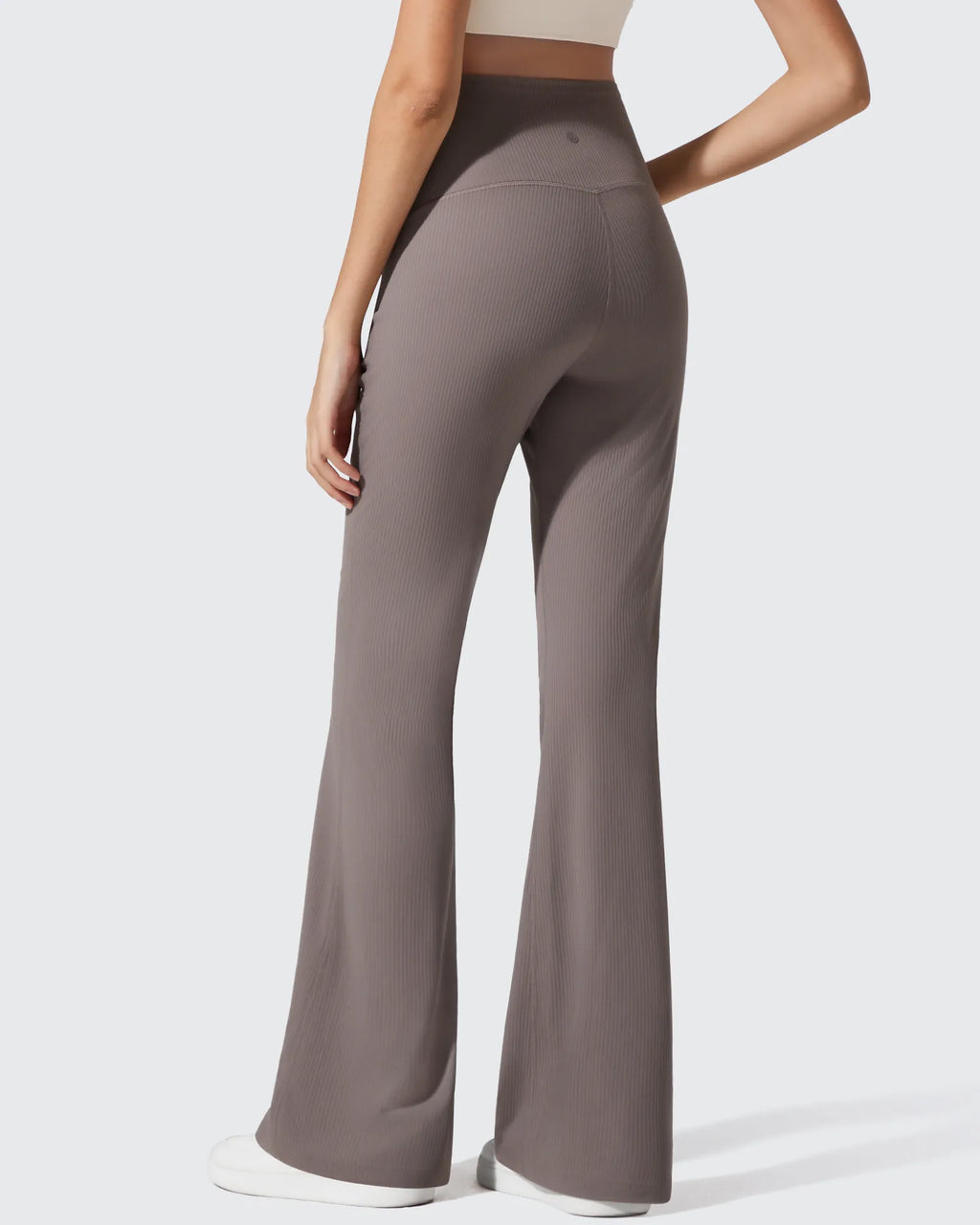 Ribbed Maternity Flare Yoga Pants with Pockets