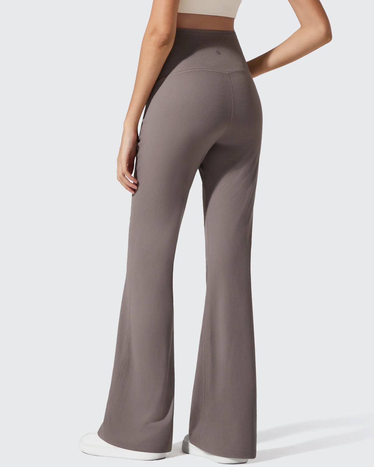 Ribbed Maternity Flare Yoga Pants with Pockets