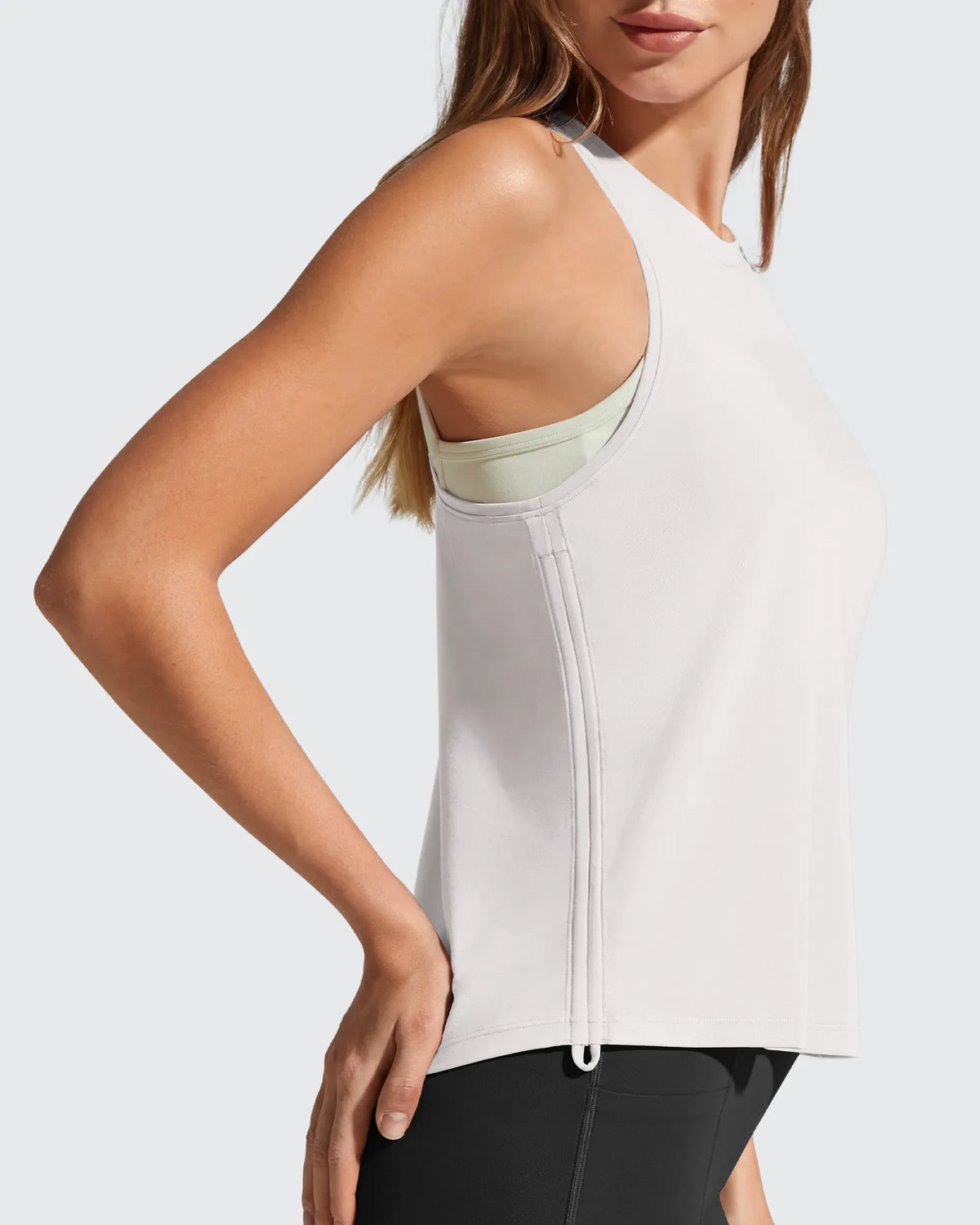 Ruch Side High Neck Racerback Muscle Tank Tops