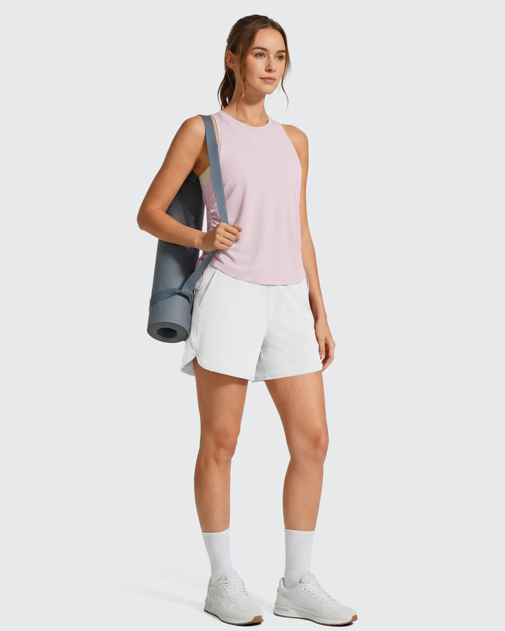Ruch Side High Neck Racerback Muscle Tank Tops