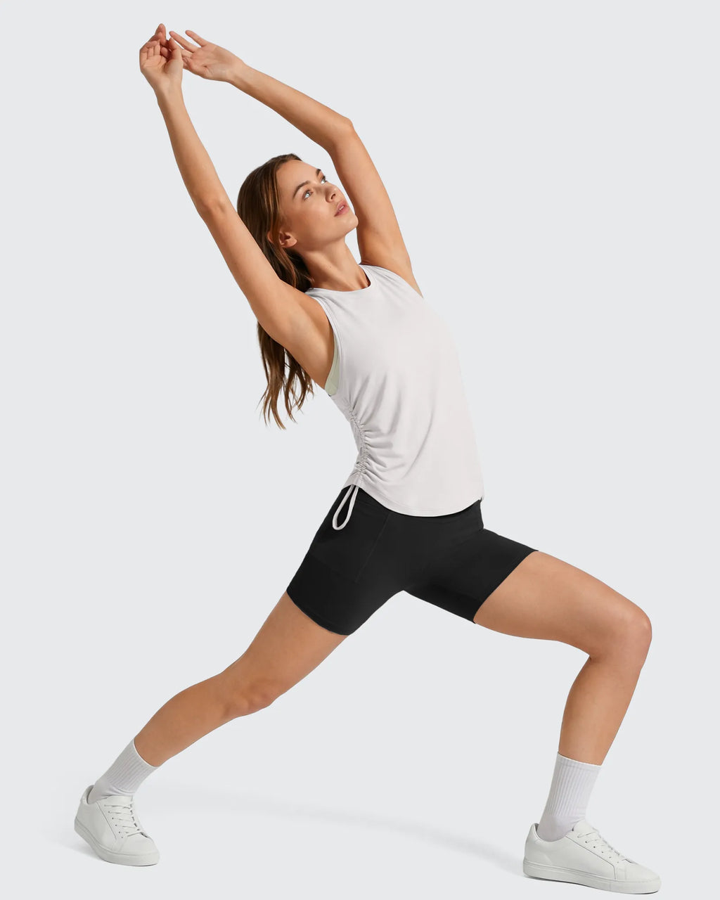 Ruch Side High Neck Racerback Muscle Tank Tops